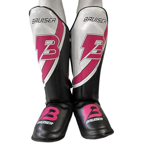 Shin Guards with Instep for MMA, Muay Thai, and Kickboxing, PU Leather, Leg and Instep Protection - size: Large