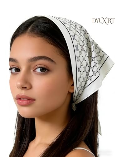Triangle Shawls Scarf Head Hair Neck For Women Scarves Fashion Silk Feeling Lady Lightweight 51 * 23.6inch - color: K21-ring Clasp（51*23.6inch）