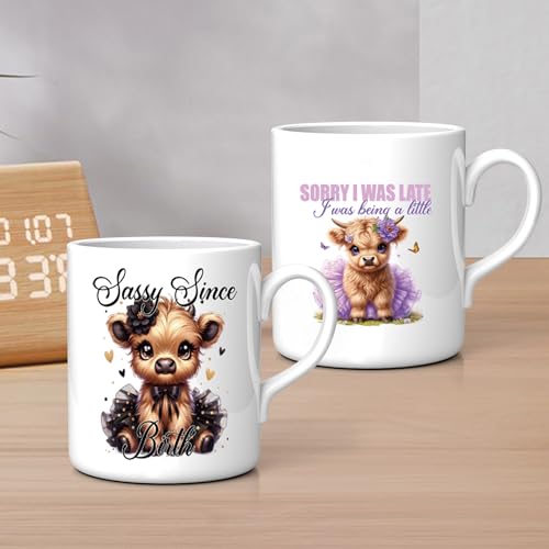 Highland Cow UV DTF Cup Wraps - 20 Sheet Cute Highland Cow UV DTF Transfer Stickers, Cartoon UVDTF Cup Wraps for Glass, Waterproof Transfer Sticker, DIY Crafts - color: Cow175
