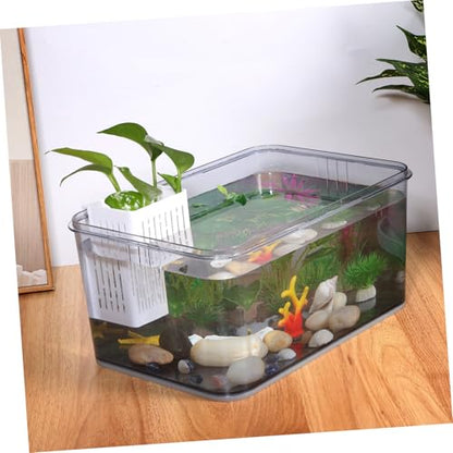 Happyyami 2pcs Aquarium Plant Holder Baskets Aquatic Plant Cup Cultivation Baskets Fish Tank Live Pot Easy to Install Wall Hanging Aquarium Supplies