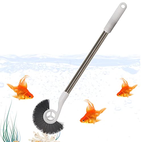 Fish Tank Cleaning Brush, Long Handle Aquarium Cleaning Tool, Reusable Algae Scrapers Cleaner Tools, Cleaning Aquarium Brushes for Cleaning Glass - color: 55cm