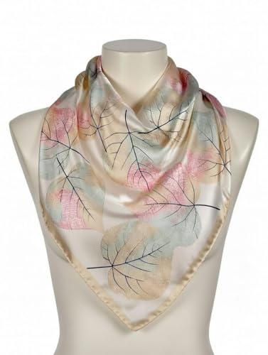 Large 35 inches Satin Square Scarf Lightweight Neck Hair Wrap Fashion Headscarf - color: A2