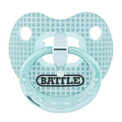 Battle Sports Binky Oxygen Football Mouthguard - Detachable Strap, Maximum Breathability, Works with Braces & No Boiling Required - color: Teal Diamond