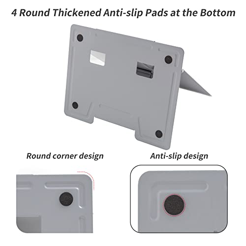 Metal Book Stand Adjustable Book Holder for Reading | Portable & Sturdy For Textbooks Cookbooks Sheet Music Papers Study - color: Full Grey