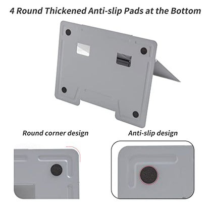 Metal Book Stand Adjustable Book Holder for Reading | Portable & Sturdy For Textbooks Cookbooks Sheet Music Papers Study - color: Full Grey