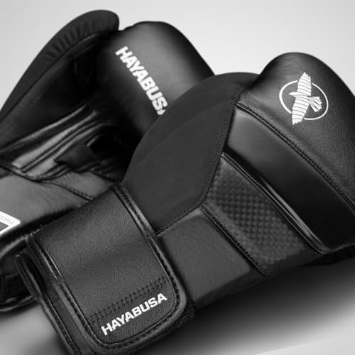Hayabusa T3 Boxing Gloves - Sparring | Sparring Gloves, Muay Thai Gloves, Kickboxing Gloves, Heavy Bag Gloves, Boxing Gloves for Men and Women, Boxing Gloves - color: Black, size: 16oz