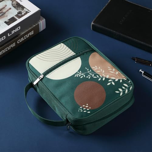 Mr. Pen- Bible Cover Case | Carrying Book Case with Durable Handle and Zippered Pocket, Bible Protective Church Bag for Men & Women, Christian Gifts - color: Dark Green