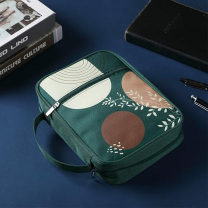 Mr. Pen- Bible Cover Case | Carrying Book Case with Durable Handle and Zippered Pocket, Bible Protective Church Bag for Men & Women, Christian Gifts - color: Dark Green