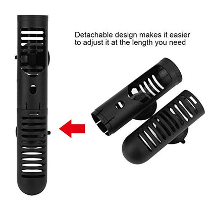 GOTOTOP Fish Heater Protective Case, Aquarium Fish Heater Protective Case Detachable Designed Cover with Suction Cups(No. 2 Protective Sleeve 30.55 cm Long) - size: No. 2 protective sleeve 30.55 cm long