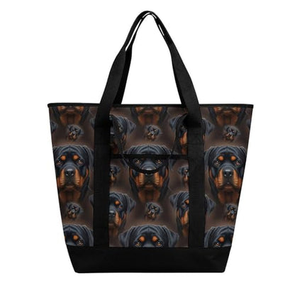 SWEET TANG Insulated Cooler Bag Rottweiler Grocery Bag for Travel Beach or Picnic - color: Pattern 93