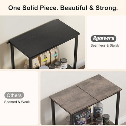 5 & 10 Gallon Fish Tank Stand for Standard Tanks | Fits 5 &10 Gal Standard Tanks for Aquarium, Reptile Terrarium & Turtle Tank, 21.2"L x 11.8"W One-Piece Wooden Tabletop, Black - size: 10 Gallon