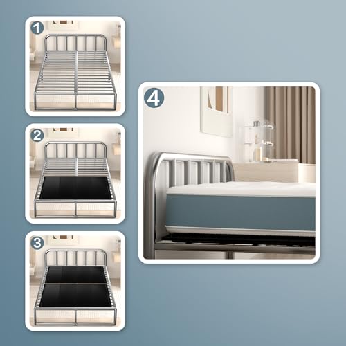 Bunkie Board 10MM, Folding Spring Box, Light and Thin, Breathable, Noise Minimizing, Moisture Resistant Bunkieboards,Bed Support Flat Noodles, Full Size 54x75'' - size: Full