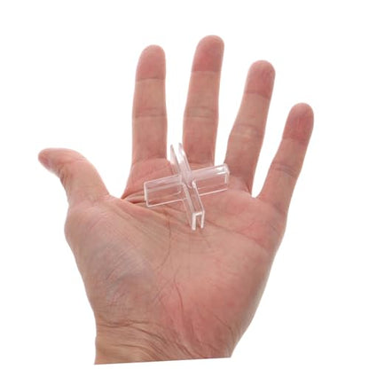 Cabilock 10Pcs Glass Fixation Clips for Aquariums Transparent Plastic Joining Bracket for Easy Installation Organization of Fish Tanks Suitable for Various Dimensions