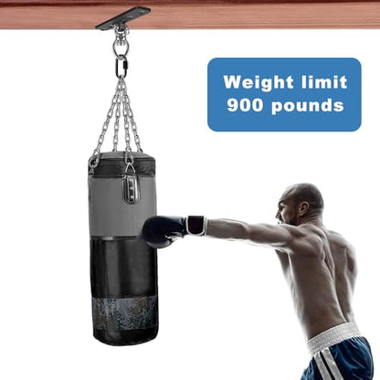 Kipika Heavy Bag Hanger Wall Mount Punching, Rotatable Heavy Duty Boxing Bag Bracket for Home Gym Indoor, Adjustable Length for Kickboxing Bag, Muay Thai Bag,Speed Bag - color: B-Black