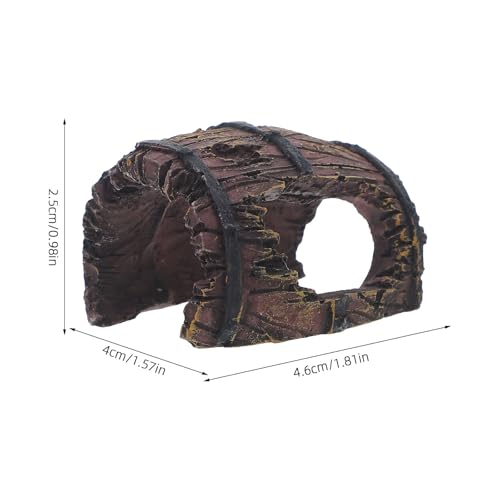 Fish Tank Barrel Decor: Aquarium Decoration Betta Cave Hideaway Tunnel - Resin Fish Tank Cave Hide for Aquarium Goldfish, Reptile, and Turtle