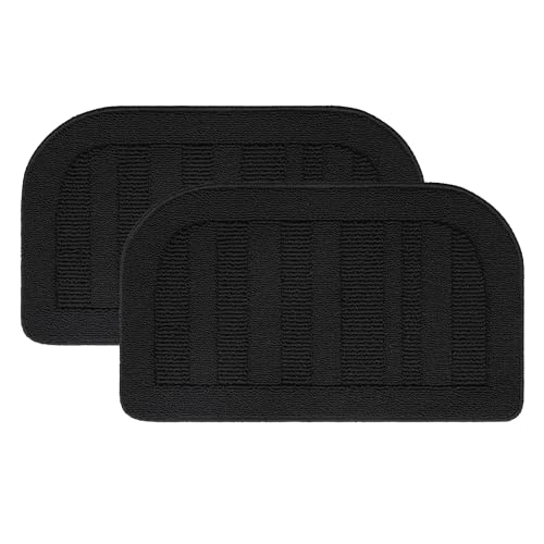 BEQHAUSE 2-Pack 30x18 in Kitchen Rugs Non Slip Washable Sink Rug Set, Black - color: Black, size: 18" x 30" + 18" x 30"