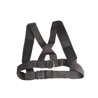Mikikit Adjustable Resistance Training Harness with Heavy Duty Hooks for Sled and Tire Workouts Durable Fitness Tool for Speed and Endurance Training Black