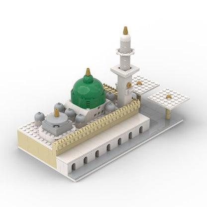 Sterope Islamic Masjid an Nabawi Muslim Building Block Set, Religious Educational Toy for Children, Assembly Required World Landmark Model Muslim Architecture Eid al Fitr Gift