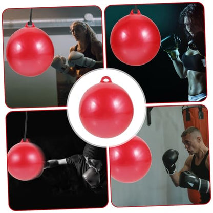 TOYANDONA Durable Water Sandbag Boxing Punching Ball for Training Height Hanging Speed Ball for Reaction Agility Exercise Portable Red Filled Workout Bag