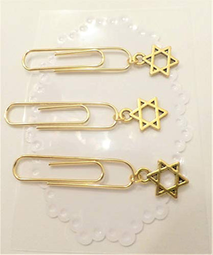 3 Bookmarks Page Finders Star Of David Jewish Star