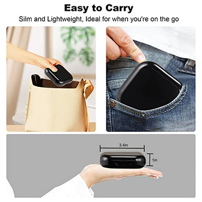 Retainer Case, Slim Aligner Case with Mirror, Compatible with Invisalign, Night Guard and Mouth Guard, Premium Retainer Case, With Aligner Remover Tool, Chew & Brush, Black - color: Square: Black