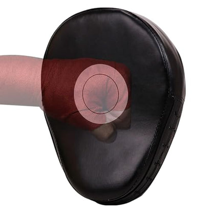 Boxing Mitts Strike Pad Kick Shield Equipment Training Gear Paws | PU Leather for Jiu-jitsu Kali Thai Karate Home Gym Club Boxing Equipment - color: Black