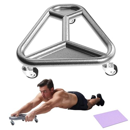 HOTWAVE Ab Roller Wheel for Core Workout – Extra-Wide Ab Exercise Equipment for Abs, Arms & Back – Stable & Quiet Fitness Roller for Home Gym Strength Training – Includes Knee Pad – For Men & Women - style: roller-gray
