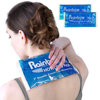 Gel Ice Packs for Head Neck Knee Elbow Wrist Foot Pain Relief (2 Pack) - Ice Packs for Injuries Reusable Gel Hot Cold Pack for Injuries - Flexible Cold Pack for Breast Surgery, Strain, Migraine - style: 4.3" x 9.8" 2 packs