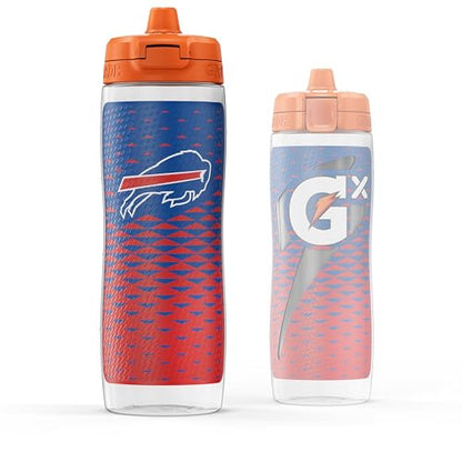 Gatorade Gx NFL Non-Slip Squeeze Bottles, 30 fl oz, Gx Hydration System - color: Buffalo Bills