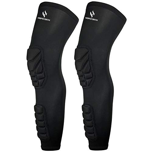 Knee Calf Padded 2 Pack Compression Leg Sleeve Shin Protective Support - size: Large