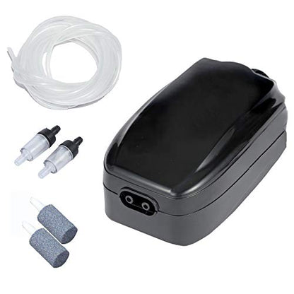 AQUANEAT Aquarium Air Pump, 100 Gal Fish Tank Air Pump, Hydroponic Oxygen Aerator with Airline Tubing, Bubbler Stones, Check Valve