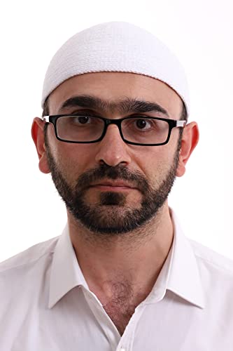 ihvan online Turkish Muslim Winter Velvet Kufi Hats for Men, Taqiya, Takke, Peci, Islamic Caps, Islamic Gifts, Standart Size - color: White