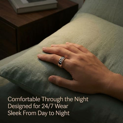 Smart Ring with Display for Men Women, Fitness Tracker Ring with Sleep Tracking, Heart Rate & Blood Oxygen Monitor, Activity Tracker Smart Ring with Step Counter (9#) - size: 9#