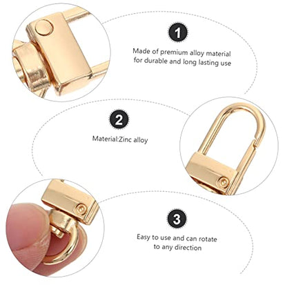 LALAFINA 15pcs Set Lobster Claw Clasps Carabiner Swivel Key Ring Clasp for Home Keys