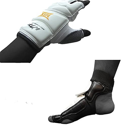 MOOTO Korea Taekwondo Protector One Set MTX S2 Hand + Foot Protector Gear Equipment (S(Hand+Foot))