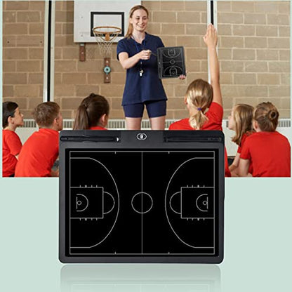 Pure Vie Electronic Basketball Coaching Board LCD Blackboard with Stylus | Portable Basketball Strategy Dry Erase Clipboard for Coaches Training and Matches, Sporting Gifts Daily Assistant Equipment