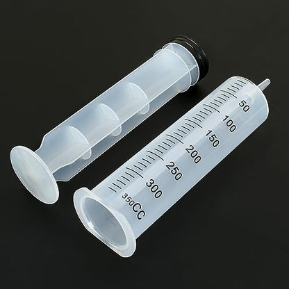 3pcs 350ml Syringes with Needle 14G 1.5”, Extra Large Plastic Syringes for Glue Dispensing, Scientific Labs, Watering, Refilling, Multiple Uses - style: 350 ml