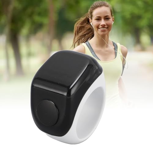 Finger Smart Tally Counter Ring, Muslim Digital Azan Alarm Clock, Vibration Reminder, Touch Control, 0.42in Screen, for Nice Islamic Gift - color: White