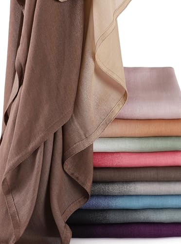 Modal Feel Hijab Scarf for Women, Lightweight Ombre Dual Color - color: 6#brown