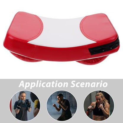 ibasenice Curved Kickboxing Leg Pad and Boxing Training Shield, 38x26x5 Cm Thickened Martial Arts Focus Target for Taekwondo, Muay Thai, MMA Sparring and Striking Practice