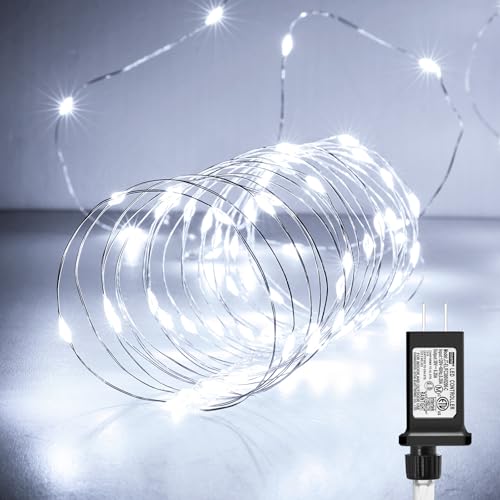 Minetom Fairy Lights Plug in, 99Ft 300LEDs String Lights for Bedroom - color: Pure White, size: 300 LEDs