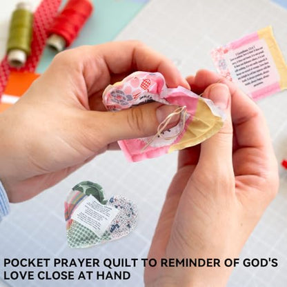 Ceenna Pocket Prayer Quilt Panel Squares with Small Wooden Crosses Mini Scripture Pocket Prayer Quilt Religious Spiritual Gift for Friend Family Easter Reward Gifts Easter Basket Stuffers(Brown Cross) - style: Brown Cross