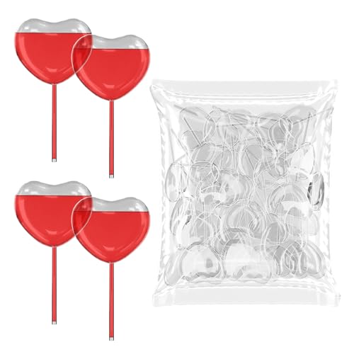 [Heart Style] Vabiooth 50Pcs 4mL Cupcakes Disposable Plastic Transfer Pipettes Liquid Dropper for Chocolate or Strawberries Cupcakes, Ice Cream, Mini Cakes, Waffles, Children's Painting - size: 50pcs, style: Heart Style