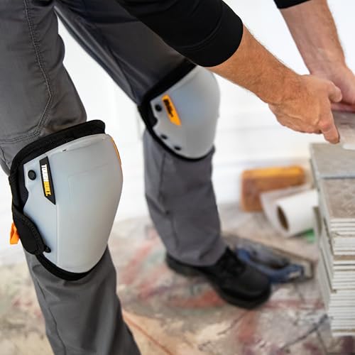 ToughBuilt – GelFit Non-Marring Knee Pads, Professional Gel Cushion Kneepads with EVA Foam Comfort Layer, Smooth Non-Scratch Shell, Adjustable Straps, and Heavy-Duty Jobsite Protection (TBL-KP-G203-R) - size: GelFit Non-Marring