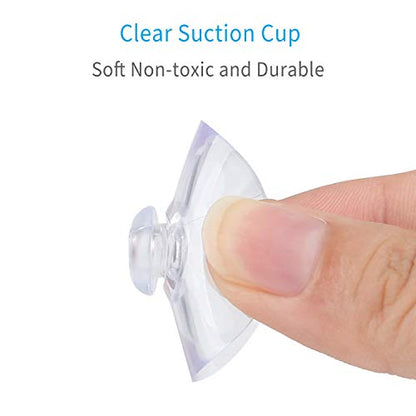 Pawfly 10 Pack Suction Cups 1.2 Inch, PVC Plastic Sucker Without Hooks for Home Kitchen Bathroom Organization Christmas Decoration Window - style: 1.2 in 10pcs