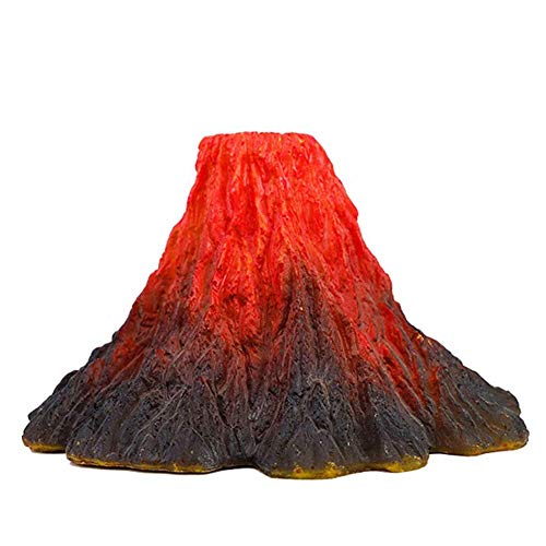 S-Lifeeling Tank Decoration Volcano Ornament Aquarium Decorations Volcanic Stone for Fish Tank (M) - color: Single, size: M