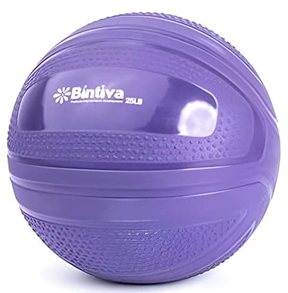 bintiva Non Bounce Slam Ball - Exercise Weighted Deadball for Workout and Fitness Routines - Medicine Dead Weight Ball
