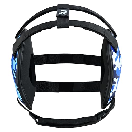 ROAR-INT Kid's Ear Guard BJJ Grappling Head Guard Adjustable Wrestling Headgear For Boys and Girls Earguard MMA Jiu Jitsu (Blue-Camo) - color: Blue-camo