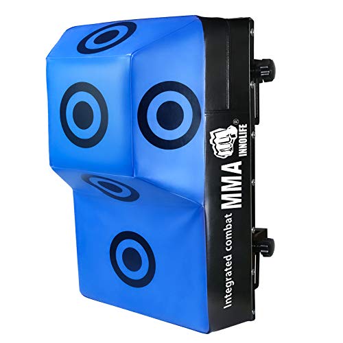 INNOLIFE Wall Mount Uppercut Heavy Bag- Black&Blue | Boxing MMA Training Punching Target (27.5x15.8x11.8 inches)