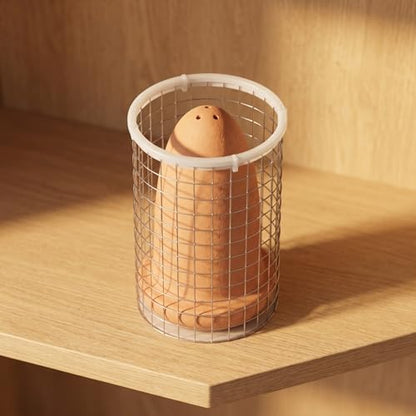 BESPORTBLE Discus Breeding Cone: Fish Breeding Cones Cave Ceramic Spawning Cave with Cage for Discus Fish Angelfish, 7.8 * 3inch with Isolation Net